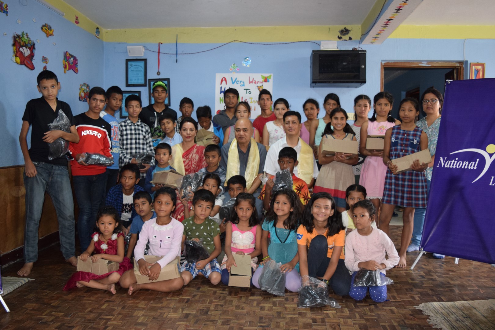Distribution at Orphanage